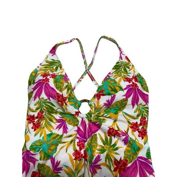 INTO THE BLEU Vacation Floral One Piece Swimsuit Women’s Size Large MSRP $116 - Picture 2 of 8